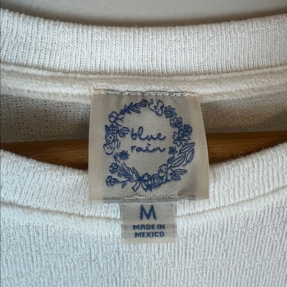 Blue Rain white crop top women’s size medium - Picture 6 of 9